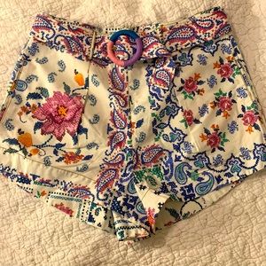 FARM RIO Romantic Bandanas Off White Shorts